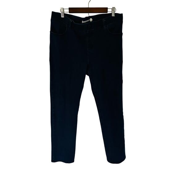 BETABRAND Straight Leg Jeans XL Blue Stretchy Pull On 36x30 - Picture 1 of 5